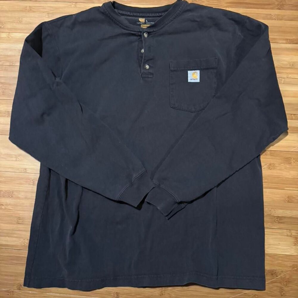 Carhartt Men's Navy and Black Shirt